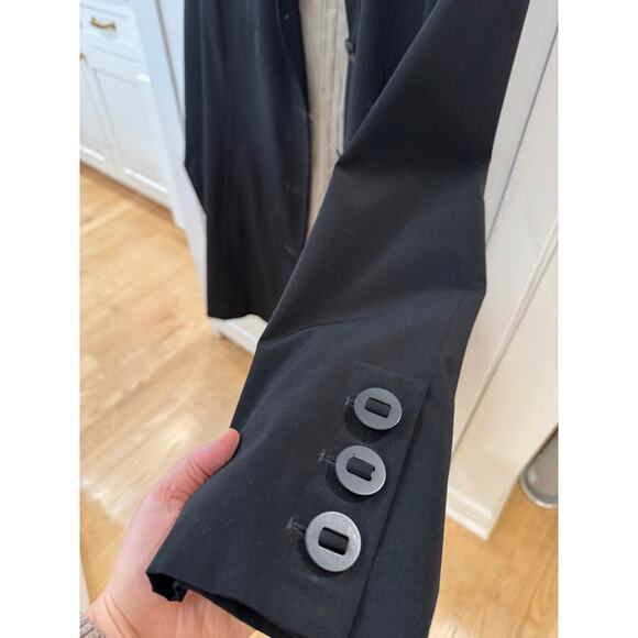 Vintage Black '90's Esprit Mac Trench Jacket Size L - Picture 7 of 7